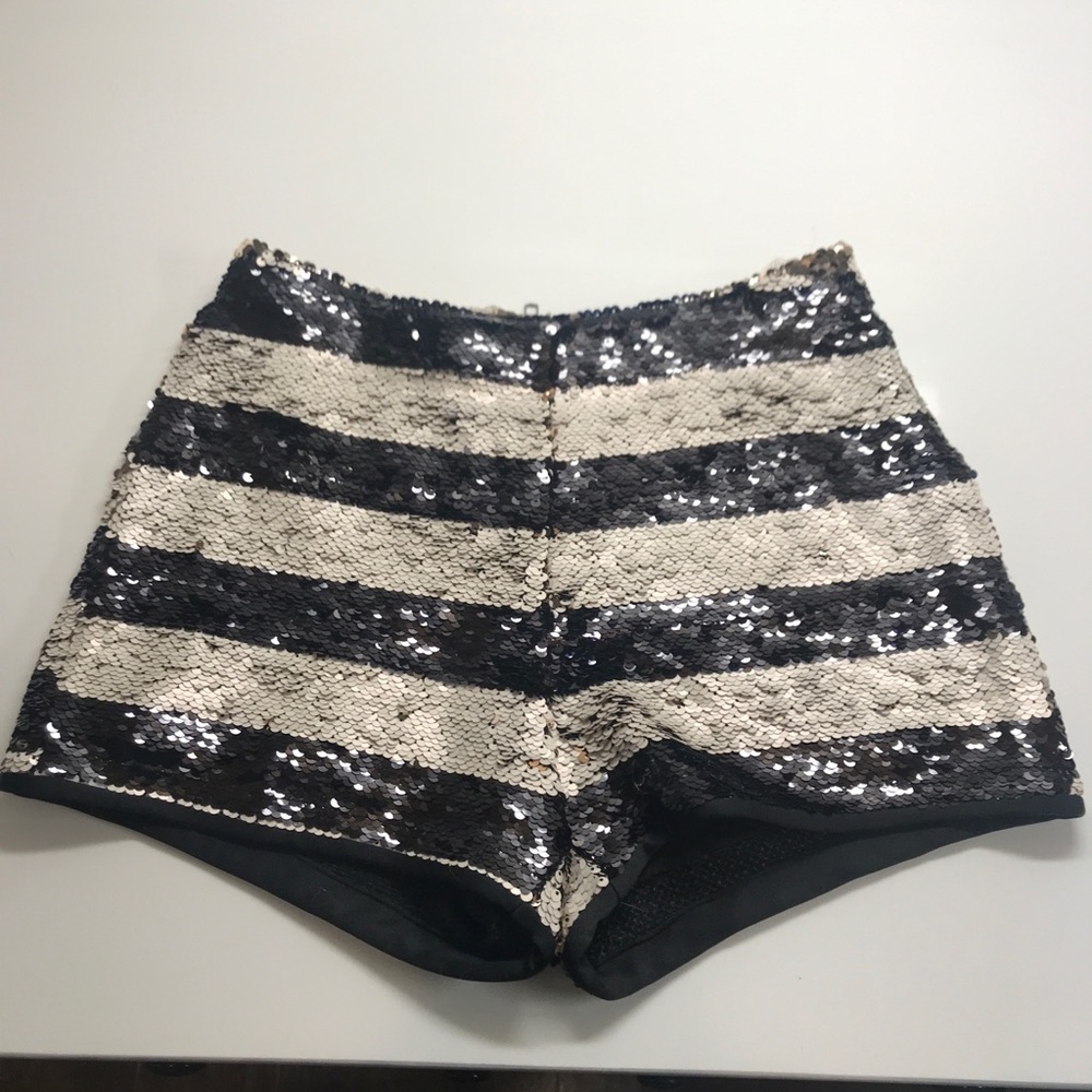 Hot & Delicious Brand Sequin striped shorts- Small